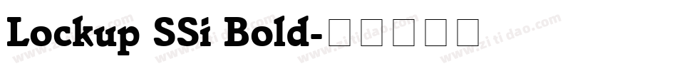 Lockup SSi Bold字体转换